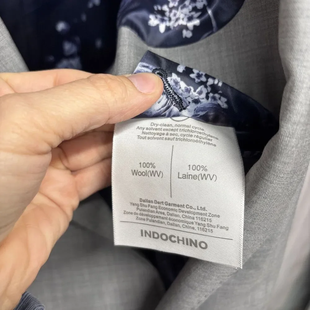 Mens Indochino Gray Blazer Made For You NWT